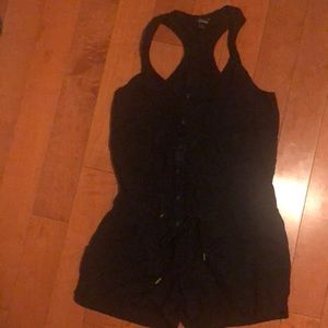Black Adjustable Romper with a Vest Top